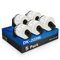 5X Etiketten für Brother DK-22205 P-Touch QL 1050 1060 500 550 570 650 700 800