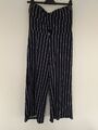 Vintage Jumpsuit Gr. 12 dunkelblau Nadelstreifen trägerlos Einteiler Smart Abend 