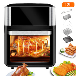 Airfryer XXL Heißluftfritteuse 12L Heissluft Fritteuse Minibackofen 1800W