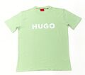 Hugo Herren T-Shirt normale Passform Baumwolle-Jersey mit Logoaufdruck in hellgrün [XL]