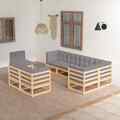 Garten Lounge Set Gartenmöbel Sofa Sitzgruppe 8-tlg. Kiefer Massivholz vidaXL