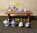 1 Set Bullyland Mini Baby Katzen 62366H1,62366H2 Micro Kitten Tiere Zubehör 