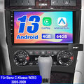 DAB+ 4+64G Android 13 Für Mercedes Benz C-Klasse W203 CLK Autoradio GPS RDS WIFI