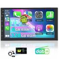 7" DAB+Autoradio 2 Din Android 13.0 Apple CarPlay GPS DSP FM RDS WIFI 6G+128GB