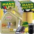 MANN INSPEKTIONSPAKET+5L CASTROL 5W-30 MOTORÖL passend für AUDI A3 SEAT ALTEA