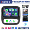 Android 13 2+32G Carplay Autoradio GPS NAVI RDS Kamera Für Opel Vivaro B Kasten