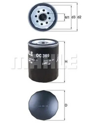 Ölfilter Anschraubfilter OC 369 KNECHT für SMART MITSUBISHI