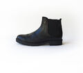 Chelsea-Stiefel aus schwarzem Leder mit robuster Sohle Gr.39