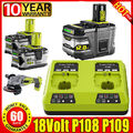 18V 9Ah 12Ah Akku für RYOBI One Plus Lithium RB18L50 P108 P109 8.0Ah Batterie DE