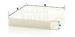 Mann-Filter (CU 28 009) Innenraumfilter, Pollenfilter, Mikrofilter für FORD