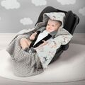 Joyz Einschlagdecke Babydecke Babyschale Kapuze Kinderwagen Decke Autositz Minky