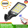 5000W LED Solarleuchte mit Bewegungsmelder Außen Fluter Garten Wand Sensor Lampe