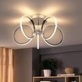 ZMH LED Deckenleuchte Modern Deckenlampe Design Wohnzimmer in chrom 37W Innen