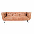 Vintage Echtleder Clubsofa Woodbrook Ledersofa 3-Sitzer hellbraun-honey