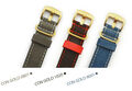 UHRENARMBAND LEDERARMBAND NATO CONAN LEATHER WATCH STRAP DURCHZUGSBAND GOLD de