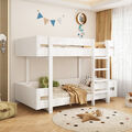 Etagenbett Kinderbett Jugendbett 90x200 Doppelstockbett Hochbett massivholz Weiß