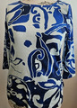 Zaida kreatives Shirt Gr.42 neu blau weiß 3/4Arm Baumwolle Rundhals 85 €