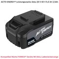 ACTIV ENERGY® Akku 20 V 40 V 5,0Ah 2,5Ah 90Wh Kompatibel FERREX® Geräte Neu Ovp