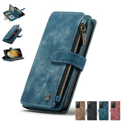 Hülle für Samsung S23 S22 Ultra S21 FE A54 A34 A53 Flip Leder Card Wallet Cover