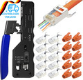 VCELINK GJ671BL Crimpzange RJ45 Presszange Für RJ45 Stecker Mit Cat 7 Cat6A Lan 