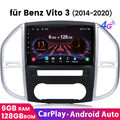 6+138G für Mercedes Benz Vito3 W447 10" Autoradio GPS Nav Carplay RDS WIFI 4G AM