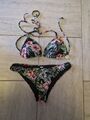 C & A * Bikini * schwarz bunt * Gr. 40/42