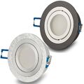 6x LED Einbaustrahler Set 6,5W dimmbar rund Einbau-Spot Decken-Strahler 80mm