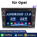 64GB Android 13 Autoradio GPS Navi Carplay 4G+ Für Opel Astra H Corsa C D Zafira