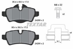 Bremsbelagsatz Scheibenbremse Q+ TEXTAR 2428901 für MINI R56 R55 R57 R58 R59 JCW