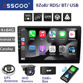 DAB+ 9'' 2DIN Android 13 Autoradio Carplay 4+64G GPS NAVI BT WIFI RDS USB Kamera