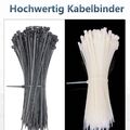 Kabelbinder Schwarz oder Weiß UV beständig Robust Industrie Hochwertig