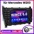 DVD 7"Autoradio für Mercedes Benz C Klasse W203 CLK GPS Navi BT CD SWC DAB+