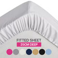 Extra Tief 25cm Spannbettlaken Bettlaken Single Double King Super King Size