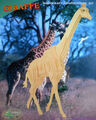 Giraffe Afrika 3D Holzpuzzle 4 Platten je 23 x 18 cm Woodcraft Deko SRBG H69