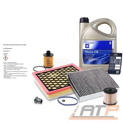 INSPEKTIONSPAKET FILTERSET B FÜR OPEL INSIGNIA A 2.0 CDTI SAAB 9-5 2.0 TiD TTiD# INKL. 5L ORIGINAL 5W-30 dexos2 OPEL - MOTORENÖL #