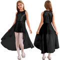 Kinder Mädchen Trikot Homecoming Kleider Jazz Ballkleid Party Overalls Funkelnd