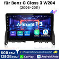 Android 13 Carplay Autoradio Für Mercedes C Class W204 S204 GPS NAVI WiFi DAB+