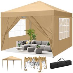 Pavillon 3x3m Faltpavillon Partyzelt Wasserdicht Stabil Winterfest Pop Up Faltbr