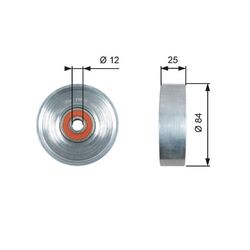 Gates Spannrolle, Keilrippenriemen T39178 passend für NISSAN