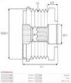 Lichtmaschinenriemenscheibe Kupplung AFP0006(INA) AS-PL für VW PASSAT B5 Variant