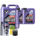 Motoröl 5W40 LIQUI MOLY Synthoil High Tech 7L +MANN Ölfilter +Spülung +Cera Tec