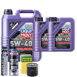 Motoröl 5W40 LIQUI MOLY Synthoil High Tech 7L +MANN Ölfilter +Spülung +Cera Tec