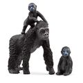 schleich 42601 Flachland Gorilla Familie, für Kinder ab 3+ Jahren, WILD LIFE - S