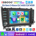 Autoradio DAB 7" 4+64G Android13 Für Benz C-Klasse W203 CLK W209 GPS NAVI BT KAM