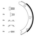 Bremsbackensatz Feststellbremse TEXTAR 91044500 für KLASSE MERCEDES C140 W140