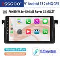 2+64G Für BMW 3er E46 M3 Rover 75 MG ZT 9" Android 13 Autoradio GPS Nav WiFi MP5