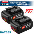 2x Für Bosch Professional 7.0Ah Akku GBA 18V BAT618 BAT609 BAT620 GSR GSB GBH DE