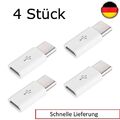 4x Micro USB auf USB Typ C Adapter Ladekabel Datenkabel für Samsung Huawei Oppo