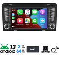 7" Android 13 Autoradio DAB Carplay GPS Kamera 2+64GB für Audi A3 S3 RS3 8P1 8PA