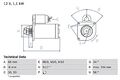 BOSCH Starter Für CITROEN C4 FIAT Scudo LANCIA Phedra PEUGEOT 99-16 0986021600